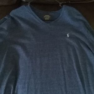 blue Ralph Lauren shirt